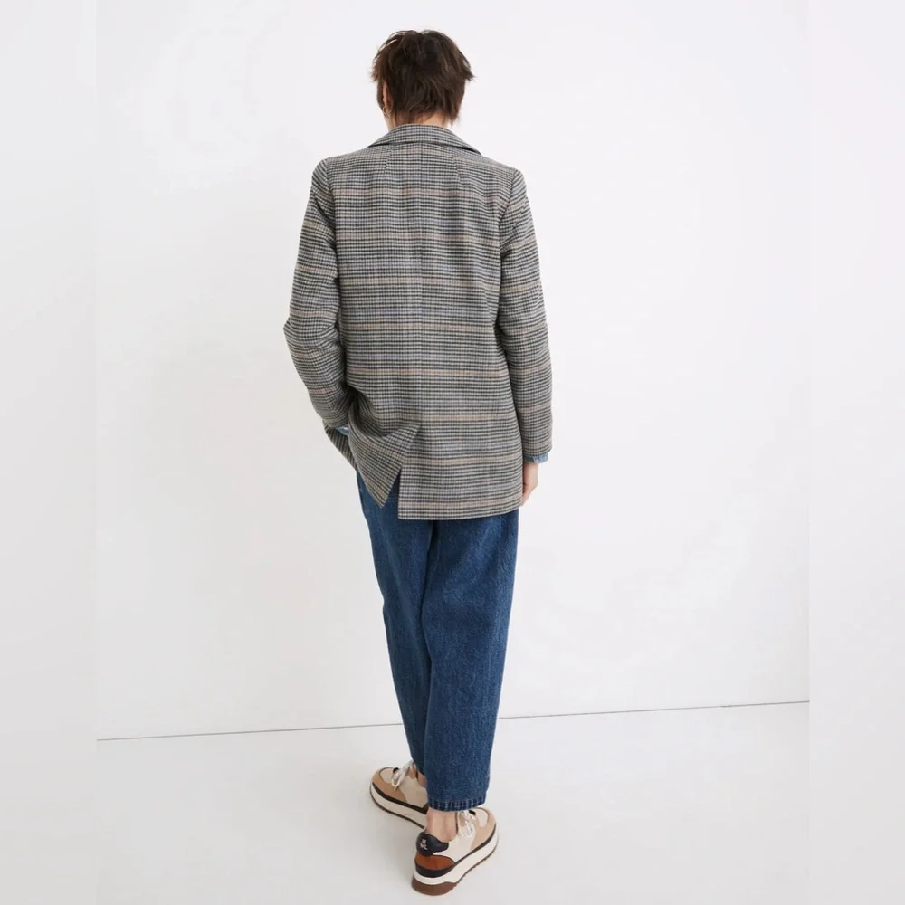 EUC Madewell Dorset Blazer in Bowne Plaid/ Color Essex Houndstooth Menswear (M) - Picture 3 of 15
